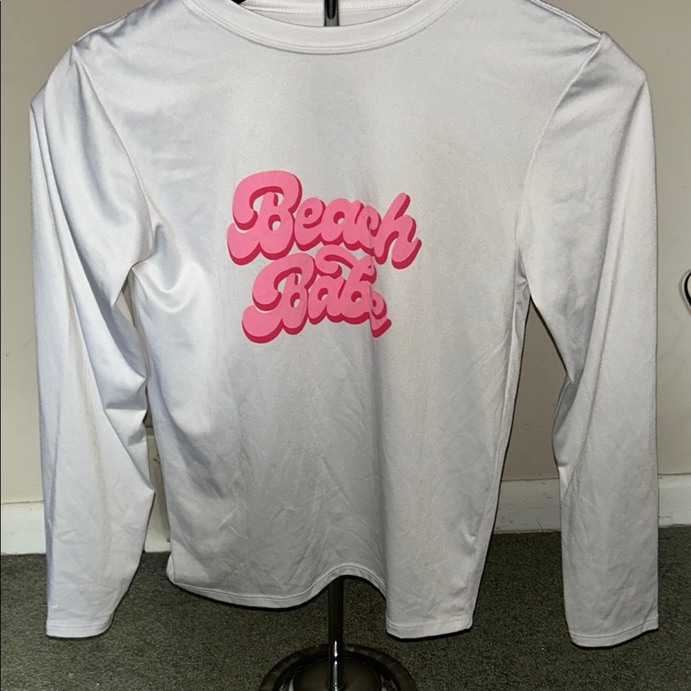 Beach Babe White Long Sleeve Shirt